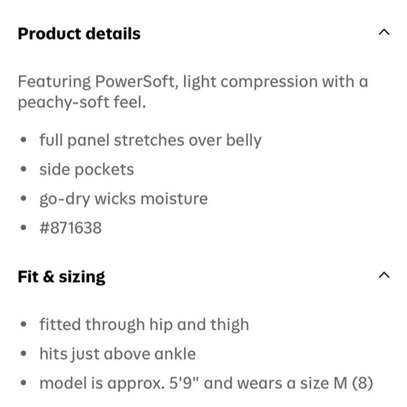 Old Navy Maternity Full Panel Powersoft Extra High Rise 7/8 Leggings Blue Sz Med - Picture 15 of 16